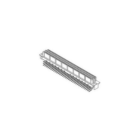 Molex Board Euro Connector, 96 Contact(S), 3 Row(S), Female, Right Angle, 0.1 Inch Pitch, Solder 850520311